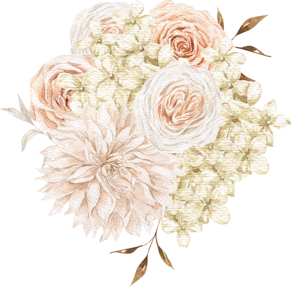 Watercolor Flowers Bouquet