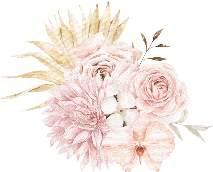 Watercolor Flowers Bouquet